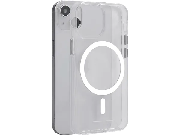Funda móvil - ISY ISC 1114 MagISY, Para iPhone 15 Plus, Poliuretano, Transparente