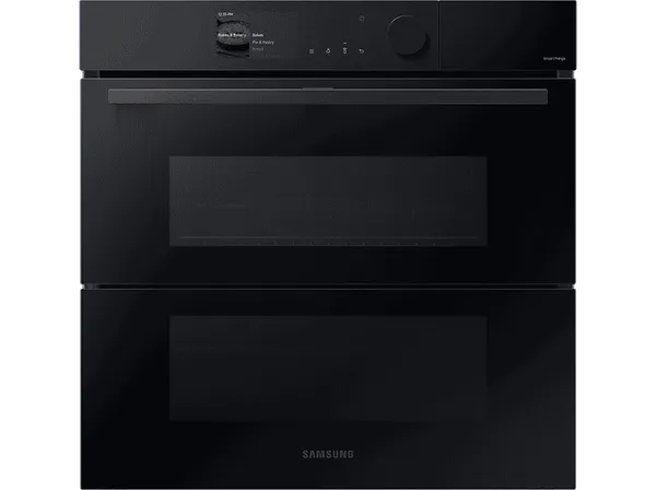 Horno a vapor - Samsung NV7B6795JAK/U1 Dual Cook Steam™, Multifunción, Pirolítico, 76 l, 59.5 cm, WiFi, Puerta Fléxible, Negro