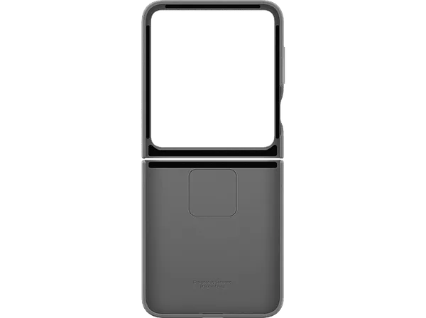 Funda móvil - Samsung Silicone Case, Para Galaxy Z Flip6, Compatible con Flip7 FE, Con anillo, Gray