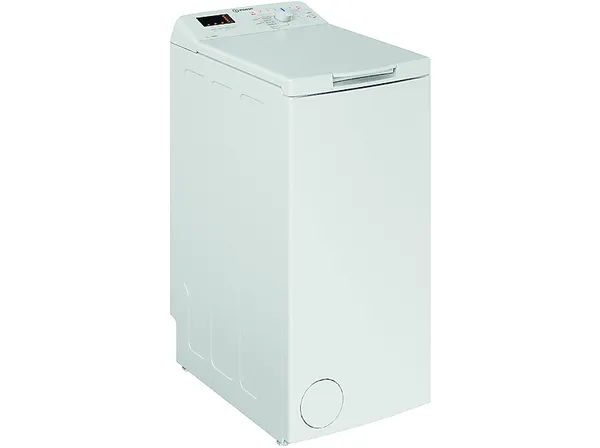 Lavadora carga superior - Indesit BTW S72200 SP/N, 7 kg, 1200 rpm, RapidWash, Balance de Agua Plus13 programas, Blanco