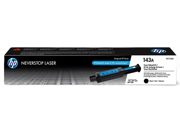 Tóner - HP Nerverstop 143A, Negro, W1143A