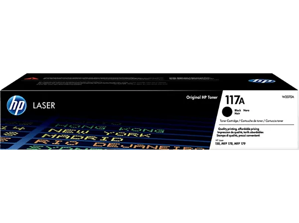 Tóner - HP 117A, Negro, W2070A