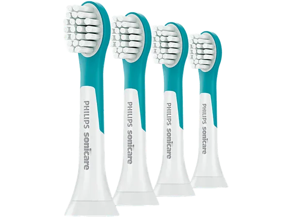Recambio para cepillo dental Philips Sonicare HX6034/90, For Kids, Pack 4, Diseñado Niños +3 Años