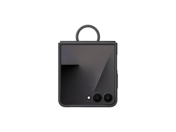Funda - Samsung, Para Samsung Galaxy Z Flip7, De Silicona con anillo, Negro