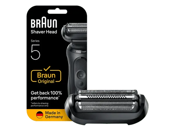Recambio para afeitadora - Braun 54B, Compatible con series 5, Negro