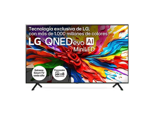 TV QNED MiniLED75" - LG 75QNED92A6A, UHD 4K, Procesador Inteligente α8 AI Processor 4K Gen2, Smart TV, DVB-T2 (H.265), Negro