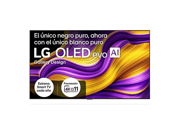 TV OLED 97" - LG OLED97G54LW, 4K, Procesador Inteligente α11 AI Processor 4K Gen2, Smart TV, Gallery Design, Rocky Black