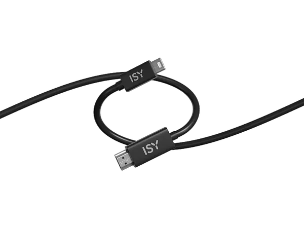 Cable HDMI - ISY IDP-1033, 1.5m, a miniDisplayPort 1.2, Negro