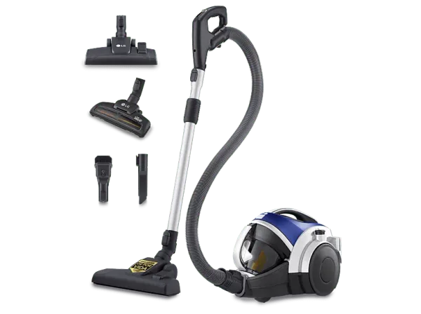Aspirador sin bolsa - LG VK8506NHAC, 650W con sistema de compresión en polvo, 1.2 L, Azul