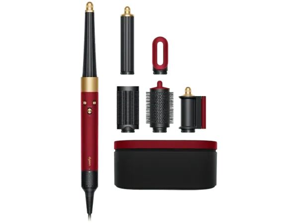 Moldeador - Dyson Airwrap i.d.™, Bluetooth®, Tecnología iónica, 3 Velocidades, Red Velvet/Gold