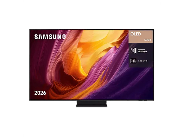 TV OLED 77" - Samsung TQ77S95HFTXXC, 4K, NQ4 AI Gen3 Processor, Smart TV, Tecnología Sin Reflejos, Full AI, Negro