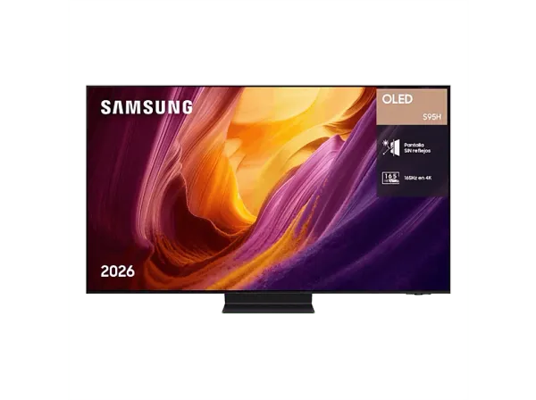 TV OLED 65" - Samsung TQ65S95HFTXXC, 4K, NQ4 AI Gen3 Processor, Smart TV, Tecnología Sin Reflejos, Full AI, Negro