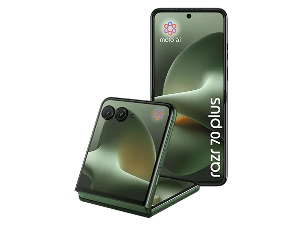 Móvil - motorola razr 70 plus, PANTONE Mountain View, 512GB, 12GB RAM, 6.9" Extreme AMOLED, Snapdragon 8s Gen 3 Mobile Platform, 4500 mAh