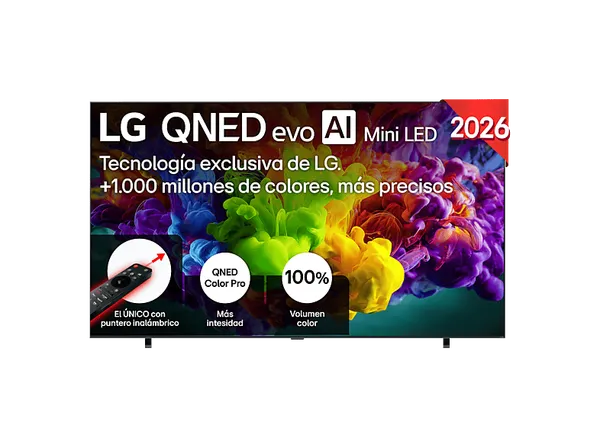 TV QNED Mini LED 115" - LG 115QNED93B6, UHD 4K, Procesador Inteligente α8 AI Processor 4K Gen3, Smart TV, DVB-T2 (H.265), Negro