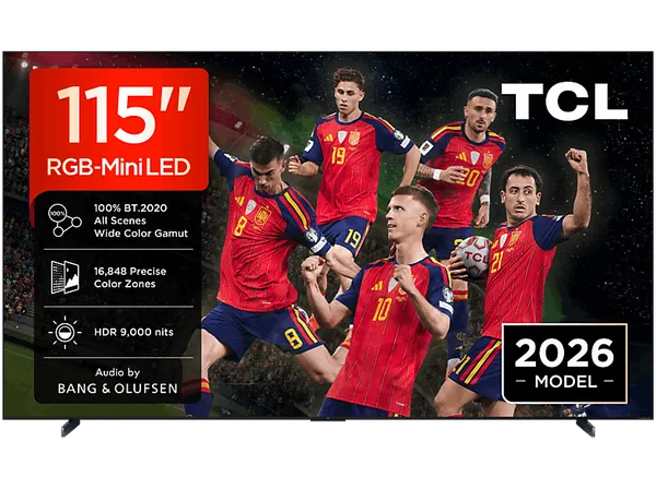 TV RGB Mini LED 115" - TCL 115RM9L, UHD 4K, AiPQ Pro Processor, Smart con Google TV, 144 Hz, Negro