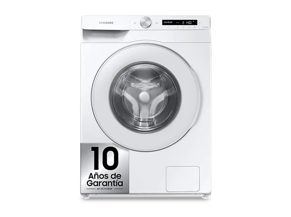 Lavadora carga frontal - Samsung WW12T504DTW/S3, 12 kg, 1400 rpm, EcoBubble™, Inteligencia Artificial, WiFi, Blanco