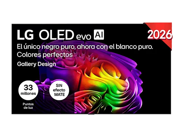 TV OLED 97" - LG OLED97G64LW, evo 4K, Procesador Inteligente α11 AI Processor 4K Gen3, Smart TV, DVB-T2 (H.265), Gallery Design, Negro