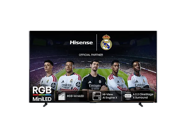 TV RGB Mini LED 116" - Hisense 116UXQ, UHD 4K, Dynamic X‑Display, Procesamiento con IA, Negro
