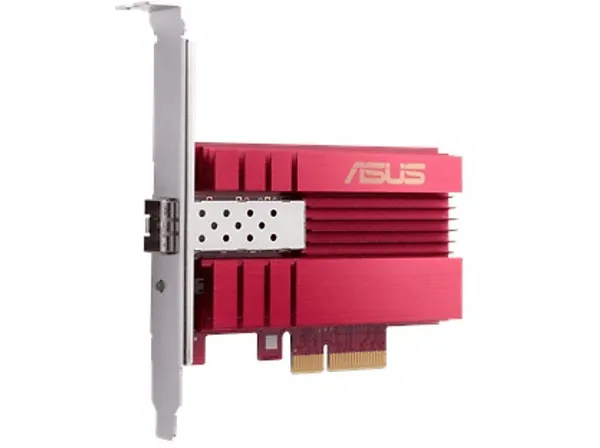 Tarjeta de Red - ASUS, XG-C100F, Puerto PCIe, 10 Gbit/s, Conector RJ45, Rojo