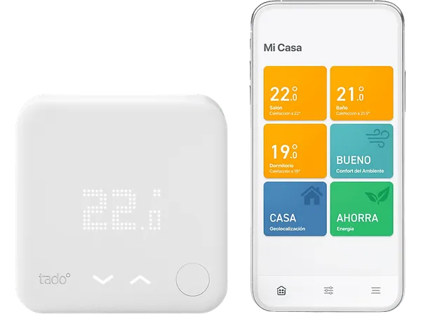 Termostato - Tado Kit de inicio V3+, Inteligente cableado Calefacción, Blanco