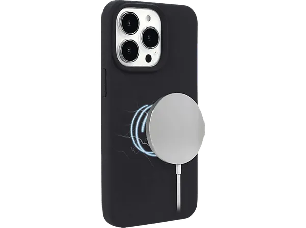 Funda móvil - ISY ISC-2406 MagISY, Para Apple iPhone 13 Pro, Trasera, Silicona, Negro