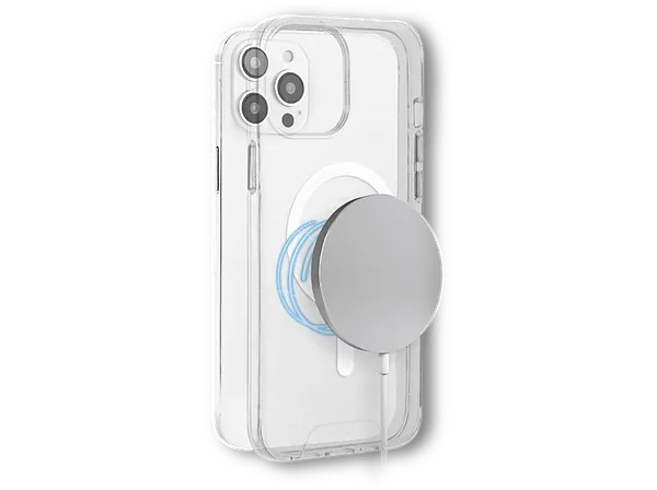 Funda móvil - ISY ISC-1110 Mag, Para iPhone 14 Pro Max, Trasera, Anillo magnético, TPU, Transparente