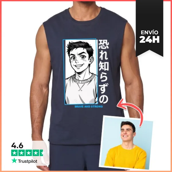 Camiseta Sin Mangas Efecto Manga Camiseta Sin Mangas Foto