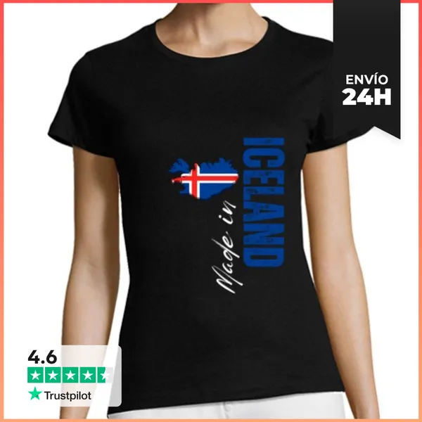 Camiseta Mujer Clásica Hecho En Islandia, Orgullo Islandés