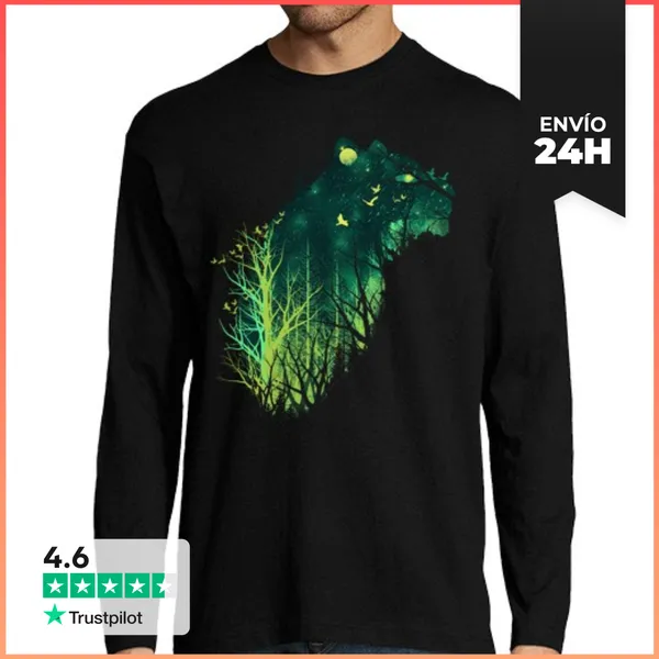 Camiseta Hombre Manga Larga Tigre LaTostadora
