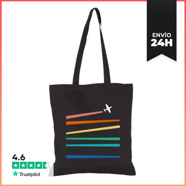 Bolsa De Tela Avion Arcoiris LaTostadora