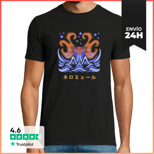 Camiseta Hombre Clásica Monster Hunter World Iceborne, Namielle
