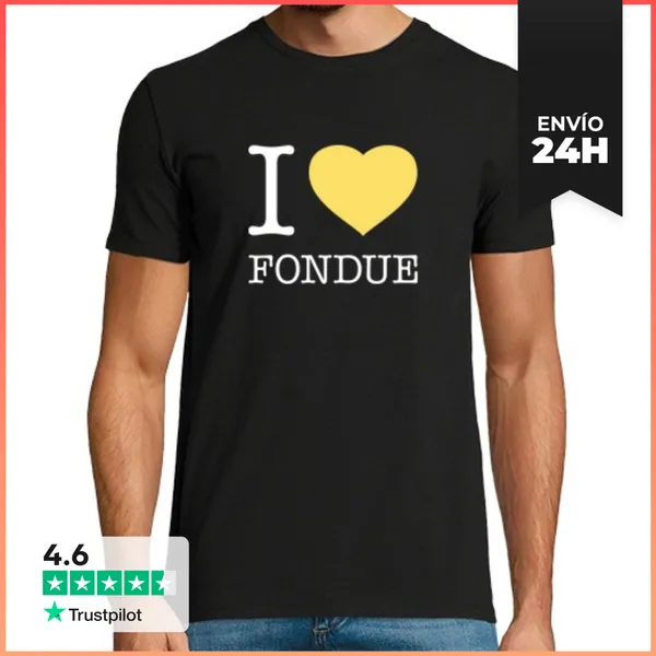 Camiseta Hombre Clásica Me Encanta La Fondue LaTostadora