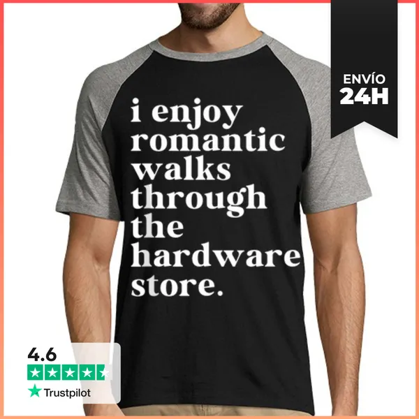 Camiseta Hombre, Estilo Béisbol Papá Manitas Divertido Paseos