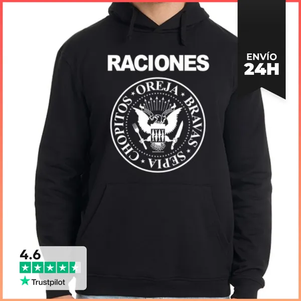 Sudadera Unisex Con Capucha Raciones LaTostadora