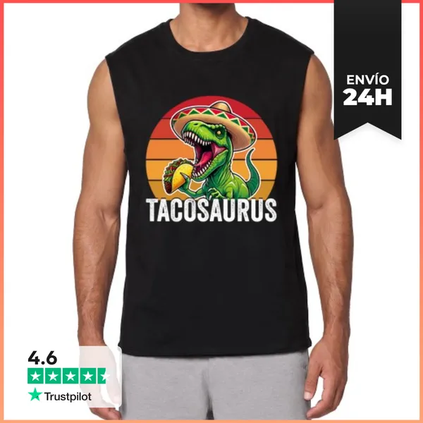 Camiseta Sin Mangas Tacosaurio LaTostadora
