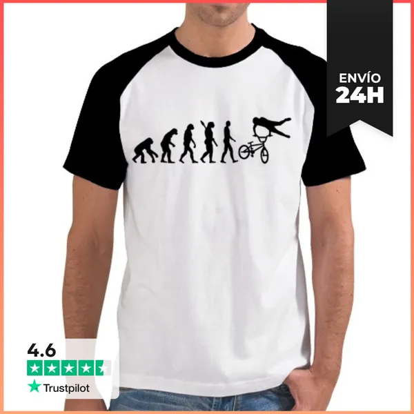 Camiseta Hombre, Estilo Béisbol Bmx Evolución LaTostadora