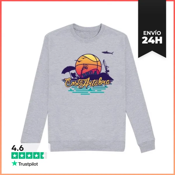 Sudadera Unisex Playa Grua BBCA Atardecer LaTostadora