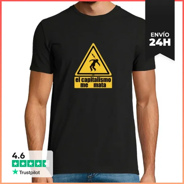 Camiseta Hombre Clásica El Capitalismo Me Mata LaTostadora