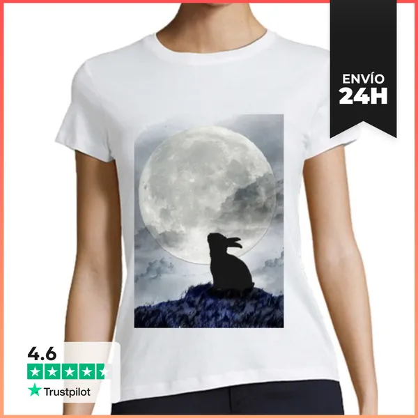 Camiseta Mujer Clásica Conejo-lobo LaTostadora