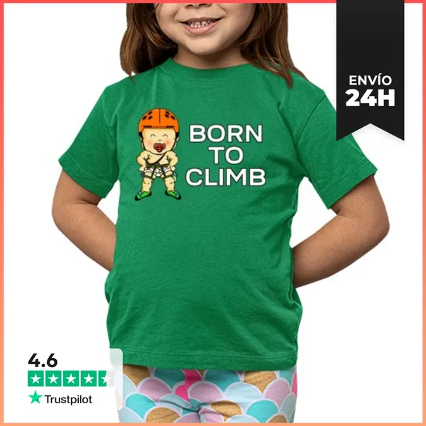 Camiseta Clásica Para Niños Born To Climb LaTostadora