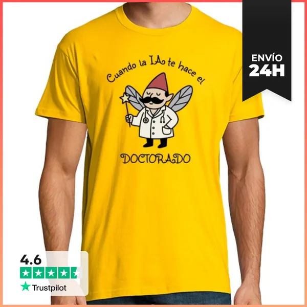 Camiseta Hombre Clásica Doctorado En IA LaTostadora
