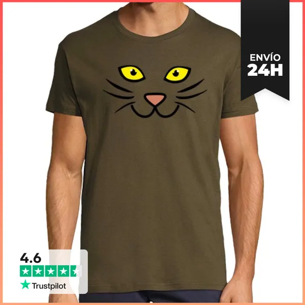 Camiseta Hombre Clásica Hombre, Manga Corta, Army, Calidad Extra