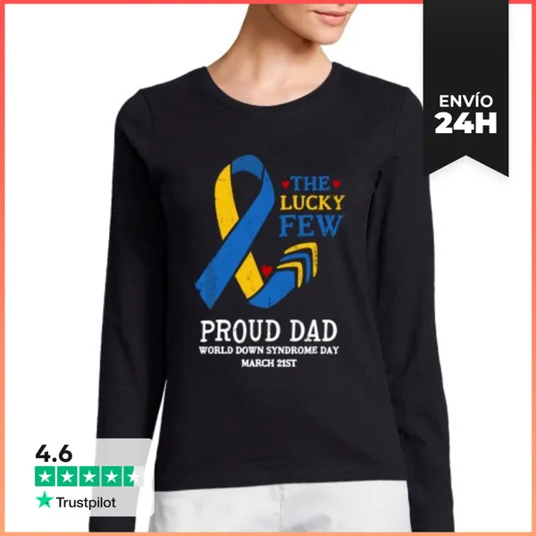 Camiseta Mujer Manga Larga Día Del Síndrome De Down 21 De Marzo