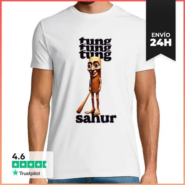 Camiseta Hombre Clásica Tung Tung Tung LaTostadora