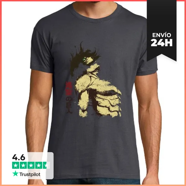 Camiseta Hombre Clásica Attack On Titan - Bauklötze LaTostadora