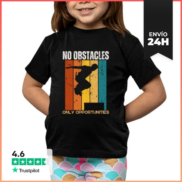 Camiseta Clásica Para Niños Parkour Sin Obstáculos Vintage Retro