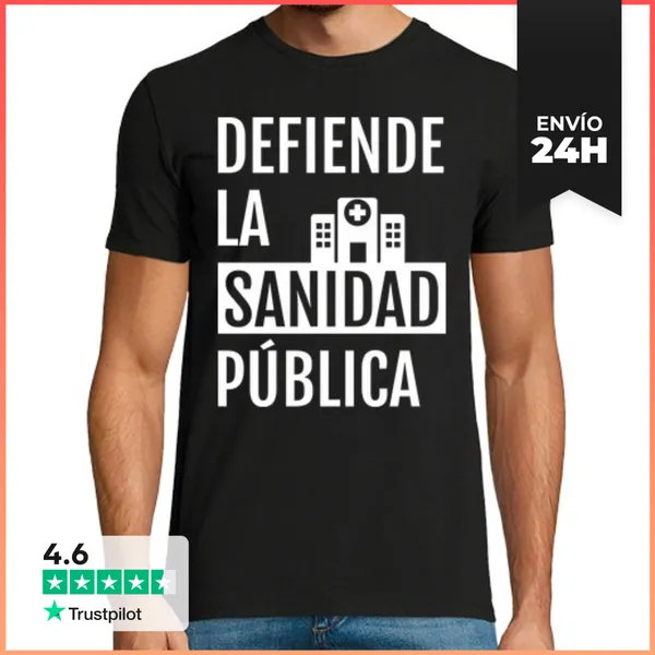 Camiseta Hombre Clásica DEFIENDE LA SANIDAD PÚBLICA LaTostadora