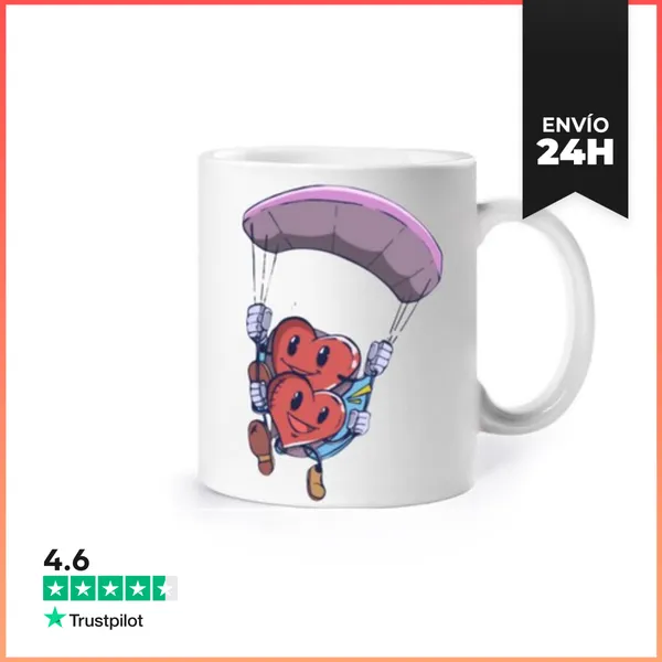 Taza Amantes Del Parapente, Pareja, Personalizable, Taza,