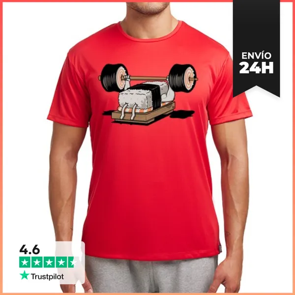 Camiseta Deportiva Hombre Sushi Gym LaTostadora
