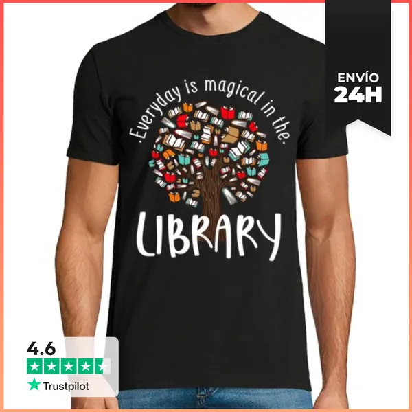 Camiseta Hombre Clásica Cada Día Es Mágico En El Libro De La